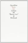 Lettura del «Bateau ivre» di Rimbaud Lettura del «Bateau ivre» di Rimbaud