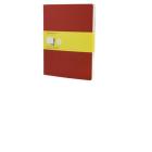 Moleskine extra large. Set 3 quadernetti a quadretti copertina rossa