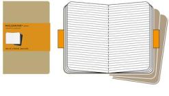 Moleskine large. Set 3 quadernetti a righe copertina kraft