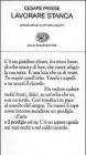 Lavorare stanca Lavorare stanca