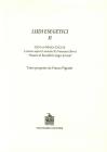 Ludi esegetici II. Giovanni Maria Cecchi. Lezione sopra il sonetti di Francesco Berni. �Passere et beccafichi magri arrosto�