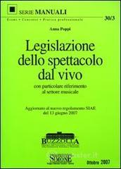 Legislazione dello spettacolo dal vivo. E-book