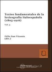 Textos fundamentales de la lexicografia italoespa�ola (1805-1916)