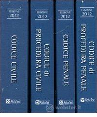 I quattro codici: Codice civile-Codice penale-Codice di procedura civile-Codice di procedura penale