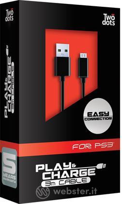 TWO DOTS Cavo Aliment USB-Mini 3Mt PS3 TWO DOTS Cavo Aliment USB-Mini 3Mt PS3