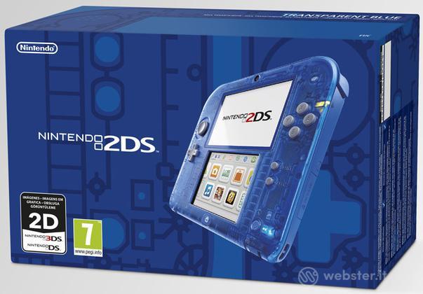 Nintendo 2DS Blu Trasparente Nintendo 2DS Blu Trasparente