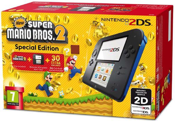 Nintendo 2DS Nero+Blu+New Super M.Bros 2 Nintendo 2DS Nero+Blu+New Super M.Bros 2