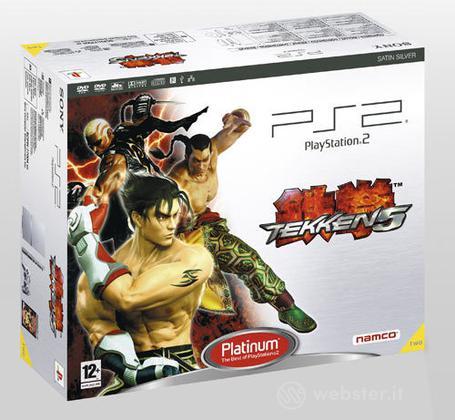 Playstation 2 Slim Silver + Tekken 5 PLT Playstation 2 Slim Silver + Tekken 5 PLT