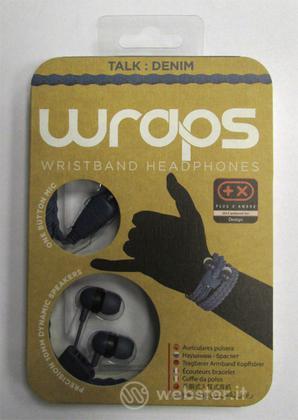 BB Auricolare Wraps Wristband Denim Blu BB Auricolare Wraps Wristband Denim Blu