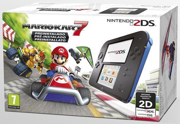 Nintendo 2DS HW Nero+Blu+ Mario Kart 7 Nintendo 2DS HW Nero+Blu+ Mario Kart 7