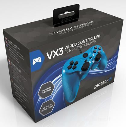GIOTECK Controller Wired VX3 Blu PS3 GIOTECK Controller Wired VX3 Blu PS3
