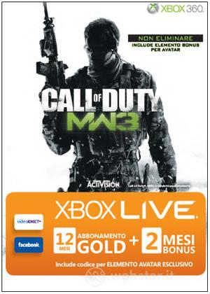 MICROSOFT X360 Live 12M Gld+2M COD MW3 MICROSOFT X360 Live 12M Gld+2M COD MW3