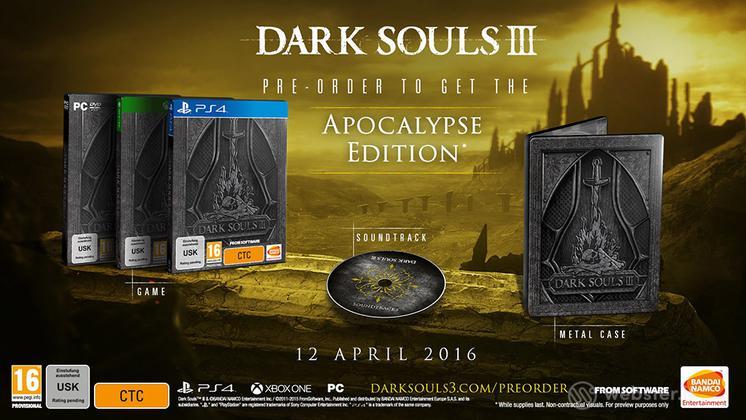 Dark Souls III Apocalypse Ed Day One Ed. Dark Souls III Apocalypse Ed Day One Ed.