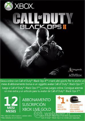 MICROSOFT X360 Live 12M+1M COD BO2 MICROSOFT X360 Live 12M+1M COD BO2