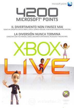 MICROSOFT X360 Live 4200pt Card MICROSOFT X360 Live 4200pt Card